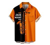 Men's Casual Cotton Linen Shirts Button Down Shirt Short Sleeve Beach Shirt Long tees for Men Polo Port Authority t Shirts Mens Pack Polo Beach Tank Tops for Men (Orange, XL)