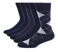 Mens Casual Cotton Rich Smart Design Colourful Comfortable Dress Crew Calf Socks Multipack