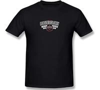 Men's Casual Cotton Short Sleeve Booze & Glory Printing O-Neck Tees Hip Hop S Clothes Size Small T-Shirts Black S