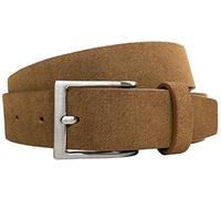 Men's Casual Genuine Suede Leather Belt 1 1/2" Wide Made in the USA - Beige -