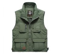 Mens Casual Gilet - Outdoor Utility Versatile Multi Pocket Padded Waistcoat, Thin Sleeveless Cargo Jacket, Mens Fishing & Photography Hiking Vest, Lightweight Outdoor Jacket For Casua