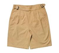 Mens Casual Gurkha Shorts Front Straight Leg Lightweight Summer Short Pants Vintage Retro Bermuda Chino Shorts Khaki XX-Large