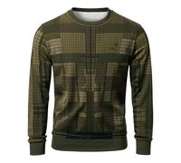 Men's Casual Hooded Gauze with Geometric Prints Long Sleeve for Party Winter Work Clothes, Ag-B, XL