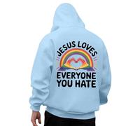 Men's Casual Hoodie and Sweatshirts. Cozy Pullover with Print Design, Loose Fit, Perfect for Autumn and Winter Season Camping Hoodie Men, lightblue, XXL