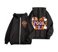 Men's Casual Hoodie, Halloween Pullover with Zip for Everyday Comfort and Style, Perfect for Spring, Autumn and Winter Season Man Hoodie, black, 3XL