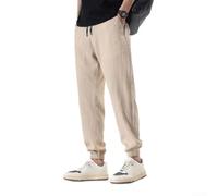 Men's Casual Ice Silk Sweatpants Loose Fit Elastic Waist Drawstring
