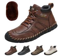 Men's Casual Leather Good Arch Support Non-Slip Breathable Outdoor Walking Shoe (Brown, Adult, Men, 8, Numeric, UK Footwear Size System, Medium)