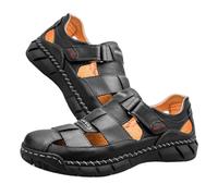 Men's Casual Leather Sandals Light-Weight Fisherman Shoes