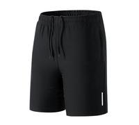 Men's Casual Lightweight Quick-Drying Breathable Running Shorts,Jogging Golf Sports Workout Gym Shorts with Pockets for Athletic Outdoor Hiking Black