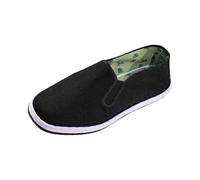 Men's Casual Loafers Lightweight Old Cloth Shoes Breathable Work All Black Imitation Thousand Layer Work Shoes Women's Labour Insurance Tyre Bottom (Dark Gray, 5.5)