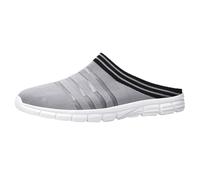 Mens Casual Open Back Sneakers,Backless Trainers Breathable Mesh Shoes,Men's Slip On Mule Sneakers,Casual Open Back Sneakers Mens,Mesh,Breathable,for Leisure,Sports and Outdoor Activities Gray