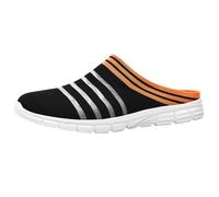 Mens Casual Open Back Sneakers,Backless Trainers Breathable Mesh Shoes,Men's Slip On Mule Sneakers,Casual Open Back Sneakers Mens,Mesh,Breathable,for Leisure,Sports and Outdoor Activities Orange