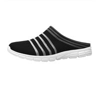 Mens Casual Open Back Sneakers,Backless Trainers Breathable Mesh Shoes,Men's Slip On Mule Sneakers,Casual Open Back Sneakers Mens,Mesh,Breathable,for Leisure,Sports and Outdoor Activities Black