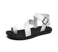 WCXTY Men's Casual Orthopedic Bunion Corrector Sandals/Summer Comfy Hallux Valgus Flip Flops/plantar Fasciitis Slippers With Arch Support(White,9 UK)
