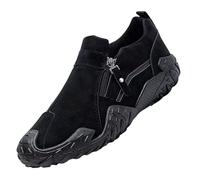 Mens Casual Outdoor Walking Shoes Classic Suede Style Trainers Black