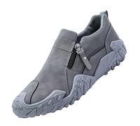 Mens Casual Outdoor Walking Shoes Classic Suede Style Trainers Grey