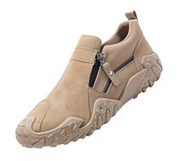 Mens Casual Outdoor Walking Shoes Classic Suede Style Trainers Khaki