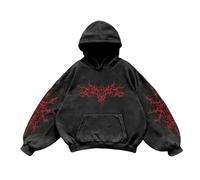 Men's Casual Pullover Hoodie Unisex Streetwear Design Comfortable Lined Soft Fabric for Stylish Wear Mens Jumper Red Grey Sweatshirts for Women UK