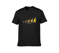 Men's Casual Shirt Homer Simpson Evolution Summer White Crew-Neck t-Shirt Black