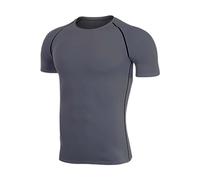 Men's Casual Shirts Short Sleeve Gym Tops for Men Lightweight Trendy Smart Summer Tops Comfortable Outdoor Athletic Workout T-Shirts Basic Urban Stylish Breathable Muscle Fit Men's Shirt Grey