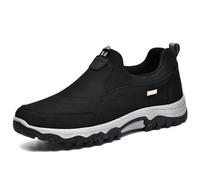 Mens Casual Shoes 2025 Air Mesh Slip On Walking Shoe Lightweight and Breathable Arch Support Road Running Athletic Rebound Core Wide Fit Trainers for Men Driving Yoga Black