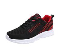 Mens Casual Shoes 2025 Air Mesh Slip On Walking Shoe Trail Running Minimalist Trainers Beach Barefoot Non-Slip Wide Fit for Men Gym Athletic Fitness Red