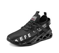 Mens Casual Shoes 2025 Extra Wide Fit Trainers Lightweight and Breathable Water Trail Running Gym for Fitness Unisex Barefoot Sneakers UK Size Black