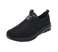 Mens Casual Shoes 2025 Walking Fashion Sneakers Breathable Lightweight Trainer Arch Support Road Running Athletic Trail Wide Fit Trainers for Men Driving Yoga Black