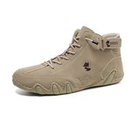 Men's Casual Shoes for Everyday Wear Stylish Closed Toe Design Versatile Footwear for Every Season Comfortable Flat Sole Shoes Perfect Pair for Jeans, khaki, 12 UK