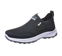 Mens Casual Shoes Size 8 Spring Autumn Walking Shoes Soft Sole Comfortable Breathable Outdoor Running Sports Casual Shoes Mens Designer Trainers (Black, 7)