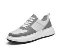 Men's Casual Shoes with Thick Insoles and Elevated Height Minimalist White Sneakers for Everyday Wear Comfortable Daily Footwear