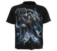 Men's Casual Short Sleeve T-Shirt Skull Print Short Sleeve T Shirts Gothic Skull Print T-Shirt Fashion Casual Round Neck Tee Tops Streetwear