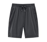 Mens Casual Sports Shorts with Elastic Waist Zipper Pockets Plus Size Sports Joggers Shorts Quick Dry Running Gym Training Exercise Jogging Running Shorts Sweatpants Fitness Bottoms L-8XL