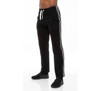 Mens Casual Striped Pyjama Lounge Pants | ENZO Designer Menswear - Black / 2XL