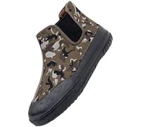 Mens Casual Suede Boots, Winter Thick Sole Hiking Boots Wide Feet Casual Sport Shoes Non-Slip Outdoor Fleece Lined Snow Boot Lightweight Unisex Barefoot Shoe Comfort Driving Mid-Top Shoes