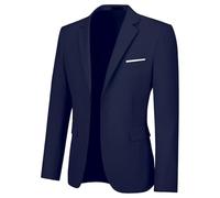 Men's Casual Suit Blazer Tux Separates Jacket Slim Fit 2 Button Lightweight Men Suits Sport Coats for Wedding Prom Party, Navy Blue, XL