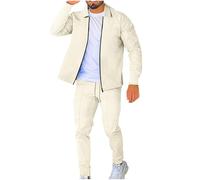 Men's Casual Tracksuit Set 2 Piece Full Zip Jacket Drawstring Mens Joggers Outfit Sale Clearance Waffle Mens Activewear Yoga Pants Top & Bottom Comforty Breathable Casual Athletic Sets