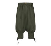 Men's Casual Trousers, Plain Retro Trousers with Ankle Strap, Medieval Quick Drying Trousers, Striped Men's