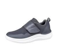 Mens Casual Walking Shoes for Everyday Comfort and Arch Support with Wide Fit and Cushioned Sole for Senior Gentlemen Non Slip Orthopedic Footwear Perfect for Daily Use and Travel n12 Dark Gray