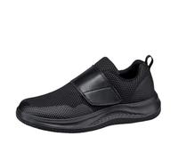 Mens Casual Walking Shoes for Everyday Comfort and Arch Support with Wide Fit and Cushioned Sole for Senior Gentlemen Non Slip Orthopedic Footwear Perfect for Daily Use and Travel n12 Black