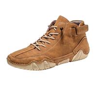 Men's Casual Walking Trainers with Chunky Sole, Lightweight Lace-Up Canvas Sneakers, Breathable Non Slip Running Shoes, Fashion Vulcanised Footwear for Women, Street Style Everyday Shoes Yellow