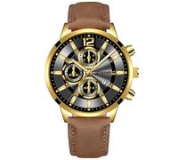 Mens Casual Watch Fashion Date Concept Quartz Watch with Comfortable Fit Leather Wrist Strap, Z5