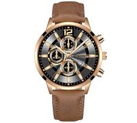 Mens Casual Watch Fashion Date Concept Quartz Watch with Comfortable Fit Leather Wrist Strap, Z8