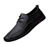 Mens Casual Waterproof Comfortable Oxford Shoes Leather Lace Up Anti Slip Formal Prom Footwear for Outdoor Events and Evening Occasions(Negro,7.5 UK)