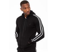 Mens Casual Zip Up Tracksuit Jacket | Enzo Designer Menswear - Black / 2XL
