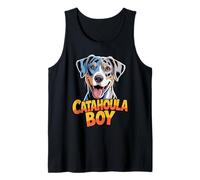 Mens Catahoula Boy Cartoon Pet Breed Cool Puppy Leopard Dog Tank Top