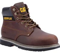 'Powerplant S3' Leather Safety Boots Caterpillar Brown 8