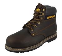 Caterpillar Men's Safety Boots Powerplant SB HRO Waxy Leather Brown Size 7