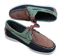 Men's Causal Lace Up Loafers, British Classic Genuine Leather Boat Shoes, Unisex Handmade Breathable Moccasin(Blue 1,6.5 UK)