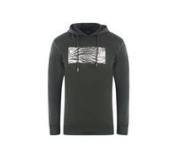 Men's Cavalli Class Zebra Print Logo Black Hoodie